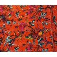 thumbnail image 4 of Indian Bird Print Quilt Queen Kantha Quilts Kantha Throw Kantha Bedspread Blanket Cotton Bed Cover Quilt Boho Kantha Quilts Bedspread, 4 of 6