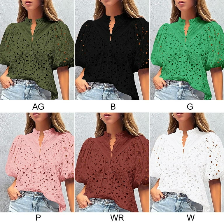 Women's summer lantern sleeve shirt 4400 Women's summer lantern sleeve shirt 4400