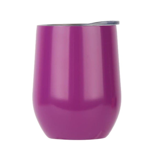 Vino aislado Cerveza Té Taza de café Beber Taza de vacío Forma de cáscara de huevo Morado Baoblaze Vaso de vino de acero inoxidable