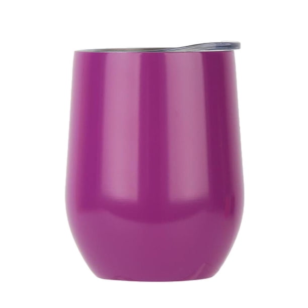 Vasos de Cerveza Agua Café Té 12 Oz Vasos Bebida Helada Copa Vino Aislada Resistente para al Aire Libre Camping Morado Macarena Vaso de vino de acero inoxidable
