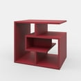 thumbnail image 6 of Ada Home Decor Furniture Burgundy 3 Tier Briscoe Modern Side Table, 6 of 7