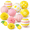 Yellow Pink, variant on 15lemon Party Decorations Yellow Paper Lanterns Set