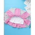 thumbnail image 5 of JanJean Kids Girls Sequins Cheerleading Uniform Outfit Jazz Hip Hop Performance Dancewear Crop Top Silver&Rose Pink 150cm, 5 of 7