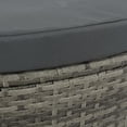 thumbnail image 3 of vidaXL 2 Seater Garden Sofa with Cushions and Parasol Grey Poly Rattan, 3 of 5
