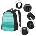 thumbnail image 4 of Vsdgher Teal Turquoise Print Backpack for Women Men School Bookbag with Laptop Compartment for College Work Travel, Simple Fashion Casual Daypack, Fit 15" Laptop, 4 of 8