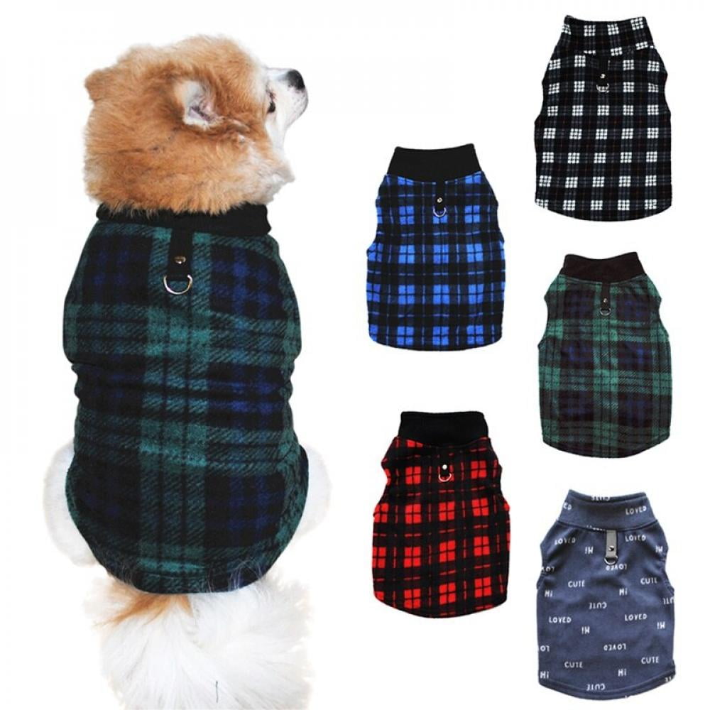 Puppy Dog Pet Autumn Casual Flannel Sweater Vest Coat Bunny Warm Clothes Costume 