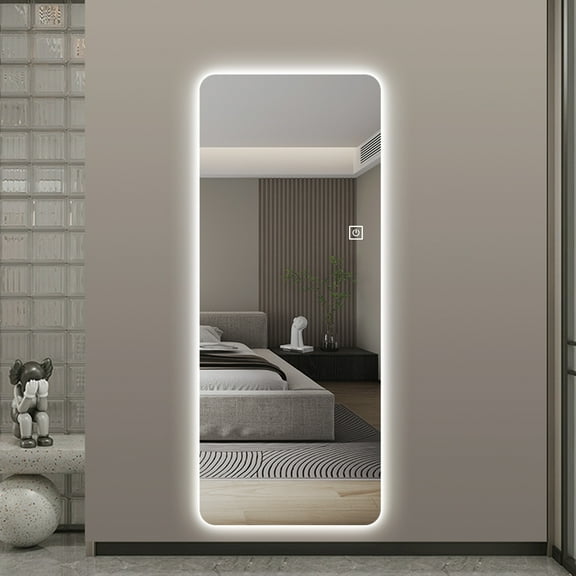 LAIYA 65 "X21" Full Length Mirror With LED Light Vanity Table Full Size High Mirror Wall Mounted Mirror For Bedroom Changing Room