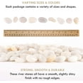 thumbnail image 2 of 5 lbs Approx. 130 White River Rocks (0.8-1.6 Inches) Stones for Plants Pebbles for Indoor Plants | Aquarium Fish Tank Rocks | Polished Decorative Rocks for Vases, 2 of 7