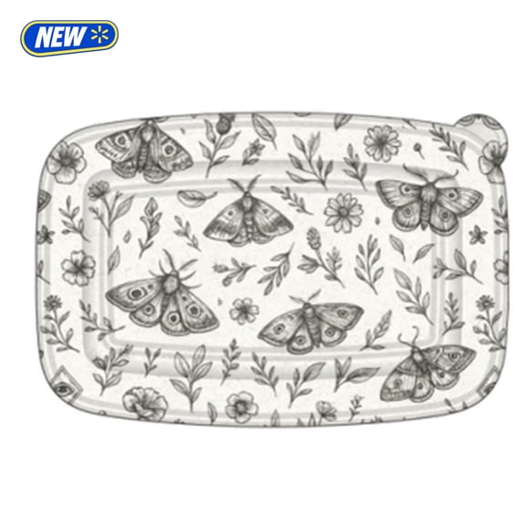 Cook with Color 12-Piece Printed Food Storage Containers with lids, Moth Design