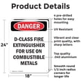 thumbnail image 2 of (2 Pack) D-Class Fire Extinguisher For OSHA Danger Sign 18 Inch X 24 Inch Indoor / Outdoor Rust-Free Aluminum Metal Signs for Workplace, Workshop, and Construction Site, Made in the USA, 2 of 8