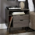 thumbnail image 1 of Walker Edison Lincoln 25" Modern Storage Side Table - Slate Grey, 1 of 2