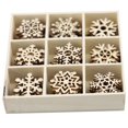 thumbnail image 4 of Eeristq 72 Pcs 1 Set 9 Compartments Wooden Crafts Practical Wooden Art-wares (Snowflake), 4 of 11