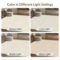 thumbnail image 7 of ODIKA 8'x10' Washable Area Rug Durable, Non-Slip Ivory Cream Symmetrical Scallop Detail Neutral Decorative Bulk for Living Room, Under Sectional, Family, 7 of 7