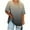 Dark Blue, variant on Oversiez Top for Women's Plus Size Summer V-Neck Short Sleeve T-Shirt with Curved Hemline Design Blouse