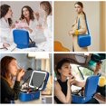 thumbnail image 6 of LED Lighted Mirror Travel Makeup Bag with 10X Magnifier, Adjustable Brightness & 3 Color Modes, Portable Cosmetic Case with Removable Dividers (Blue), 6 of 7