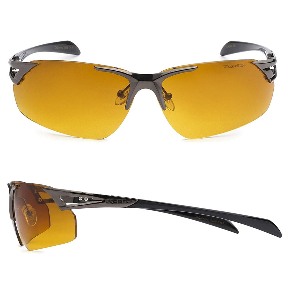 HD Driving Metal Pilot SunGlasses Blue Blocker High Definition GUNMETAL POUCH