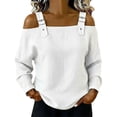 thumbnail image 2 of YVNAURA Blue Vintage Shirt Women Retro Lapel Blouse Single Breasted Cropped Slim Fit Top Irregular Hem Long Sleeve Button Down Lightweight Summer 2026 Fashion, White,S, 2 of 4