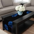 thumbnail image 4 of Blue Rose Table Runner 36 Inches Long, Vintage Abstract Garden Flower Floral Black Kitchen Coffee Dining Table Decoration for Home Party Birthday Wedding Home Decor 13x36 Inches, 4 of 8