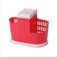 thumbnail image 1 of Chopstick Holder Cutlery Kitchen Drain Chopsticks Stand for Cutlery， Multi-Function Rack， Dish Drainer Spoon Fork Shelf Holder (Color : Red), 1 of 4
