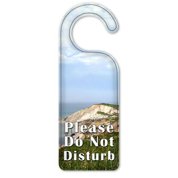 Do Not Disturb Door Knob Hanger Sign - Red Lighthouse in The Grass