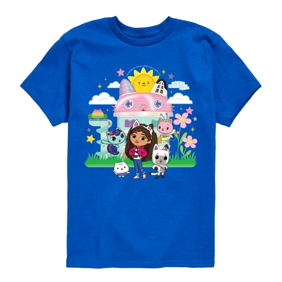 Gabby's Dollhouse - Character Group - Youth Boys Short Sleeve Graphic T-Shirt