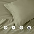 thumbnail image 3 of Superior 1000 Thread Count Egyptian Cotton Pillowcases Soft Breathable Set of 2, Sage, Standard, 3 of 7