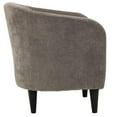 thumbnail image 3 of Pemberly Row Traditional Polyester Fabric & EPS Curved Tub Chair in Gray, 3 of 4