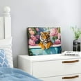 thumbnail image 3 of ZFLMY Tiger in bathtub bath canvas wall art decoration suitable for living room, bedroom, dormitory, bathroom 20x16in, 3 of 6