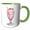 Green/White, variant on 3drose, Pretty Pink Valentine Milkshake Illustration, 11oz Magic Transforming Mug