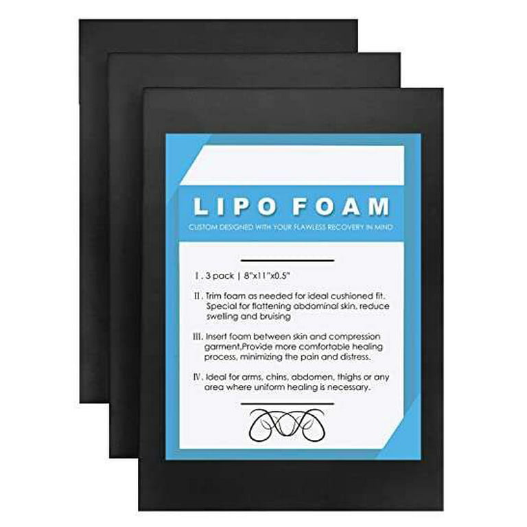 Lipo Foam SHEETS - 3 Pack Standard Sheets MADE USA DOCTOR APPROVED -  Liposuction Healing Foam, Lipo Foam
