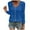 Blue, variant on LYXSSBYX Button Down Shirts for Women Fashion Women's Button Round-Neck Long Sleeve Casual T-shirt Blouse