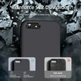 thumbnail image 4 of [3 in 1 for iPhone SE case 2022/3rd/2020/2nd gen, iPhone 7/8 case，with 2 Pack Screen Protector, Liquid Silicone Ultra Slim Shockproof Protective Phone Case [Microfiber Lining] (Space Gray)\u2026, 4 of 4