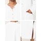 thumbnail image 5 of CAMISA DE NOCHE CHIC INSPIRE para Hombres de Algodón, Color Sólido, Cierre de Botón, 2 Bolsillos, Talla S, Blanca, 5 of 6