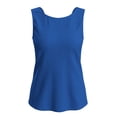 thumbnail image 4 of ClodeEU Women's Twist Back Knot Split Sleeveless Tank Top,Casual Solid Color Blouse for Summer Blue,Women's Plus M, 4 of 7