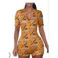 thumbnail image 1 of Combinaison à Manches Courtes à Imprimé Floral pour Femme( S/M/L/XL/XXL), 1 of 4