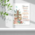 thumbnail image 6 of Inspirational Bible Verses Wall Decor,You Are Beautiful Flower Cross Canvas Poster Print Wall Art,Christian Positive Affirmation Wall Art Decor,Scripture Home Office Bedroom Decoration, 6 of 6