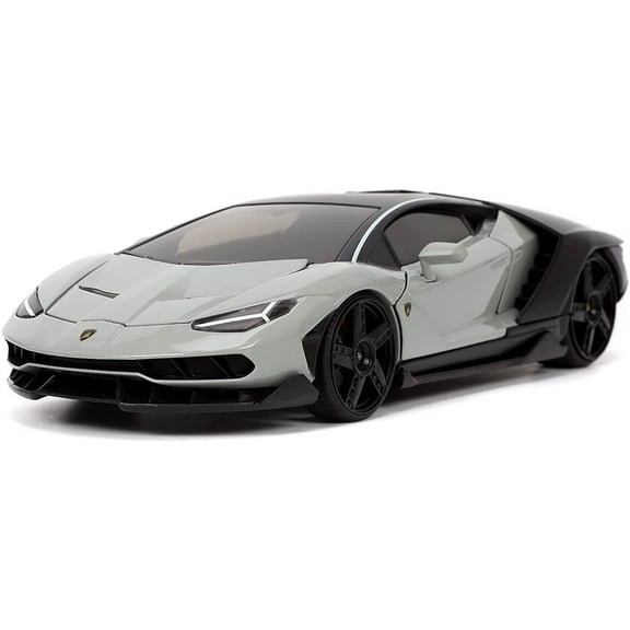 Lambo Centenario Gray and Matt Black Hyper-Spec Series 1/24 Diecast Model Car by Jada 32951