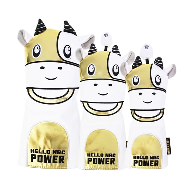 Cubierta de cabeza de hierro Forma a prueba de buey a prueba de buey Fleece Forrado de buey lindos Cubiertas de cuña Handy para llevar Impresiones surtidas Accesorios de golf seitruly OD003721-00