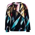 thumbnail image 7 of Geometric Lattice Womens Oversized Sweatshirts Hoodies Crewneck Casual Tops Comfy FallWinter Clothes 2024, 7 of 7