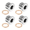 thumbnail image 1 of Uxcell M20 Metric Inner Hex Head, 4 Pcs Thread Sensor Plug Standard Pipe Fitting Plug, 1 of 7