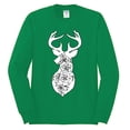 thumbnail image 2 of Deer Rose Animal Lover Mens Long Sleeve Shirt, Kelly, Medium, 2 of 3