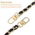thumbnail image 5 of Uxcell Purse Chain Strap with Buckles for Shoulder and Cross Body Black Strap With Gold Chain 39", 5 of 7