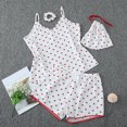 thumbnail image 2 of LIaqionyy Womens Summer Pajamas Sets Print Pajamas Loungewear Camisole Top with Short Sleepwear 4Pcs for All Season, 2 of 8