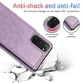 thumbnail image 4 of Dteck Flower Patterned Wallet Case For Samsung Galaxy A71 4G (6.7 inches),Magnetic Leather Card Holder Case Kickstand Shockproof Rubber Back Phone Cover,Purple, 4 of 5