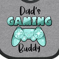thumbnail image 4 of Inktastic Dad's Gaming Buddy Aqua Controller Boys or Girls Baby Bib, 4 of 4