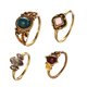 thumbnail image 1 of unbranded 4Ud Anillos De Dedo Con Vintage Y Superficie Para Uso Diario Y Fiestas, 1 of 8