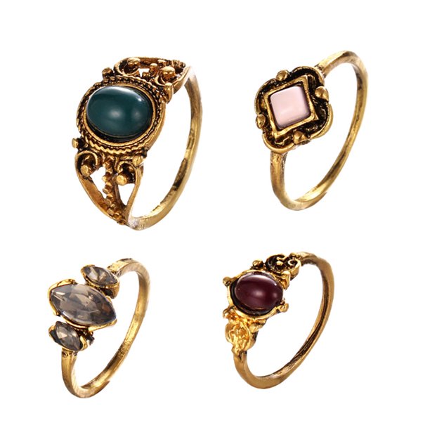 unbranded 4Ud Anillos De Dedo Con Vintage Y Superficie Para Uso Diario Y Fiestas