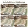 thumbnail image 7 of ODIKA 5'x7' Washable Area Rug Abstract Curved Mid Parallel Stripes Tonal Shift Geometric Cream for Dining Room, Under Table, Home Office, Non-Slip Chair-Friendly, 7 of 7