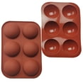 thumbnail image 3 of 3PCS Medium Semi Sphere Silicone Mold,6 Holes Hot Chocolate Bomb Mold,Pinkiou Hot Cocoa Bomb Mold,6 Cavity Baking Mold for Making Chocolate,Handmade Soap,Candy ,Cake, Jelly, Dome and Mousse, 3 of 5