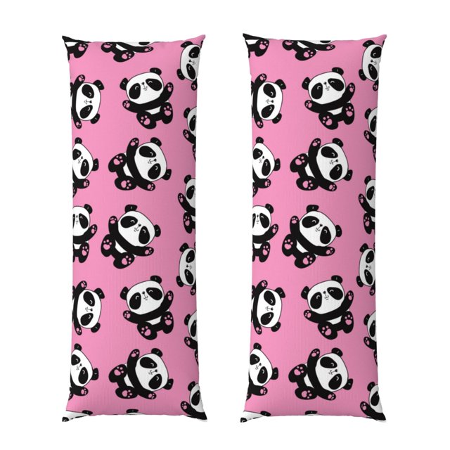 Fotbe Cute Panda Funda para Almohada Corporal con Diseño, Funda de Microfibra Ultrasuave de 20x54 Pulgadas, Ropa de Cama Elegante